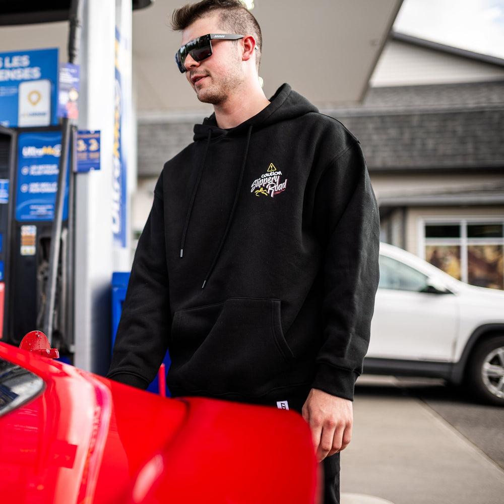 Hoodie slippery road