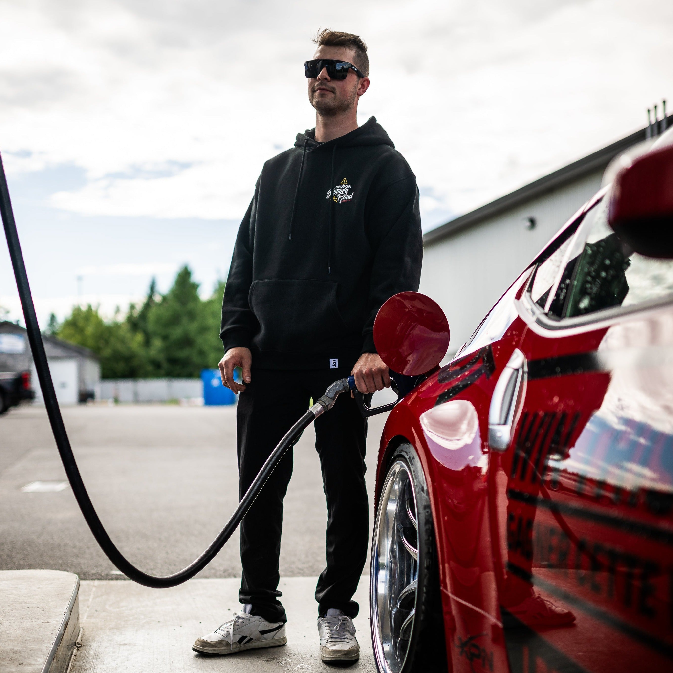 Hoodie slippery road