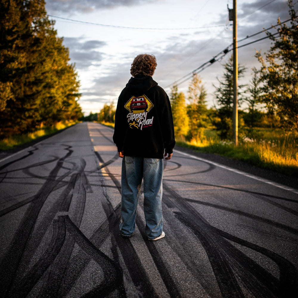 Hoodie slippery road