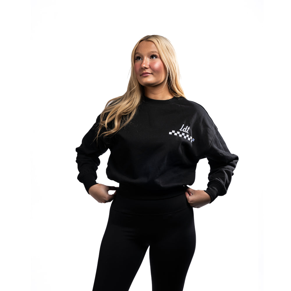 Women's Cropped Hoodie – Black