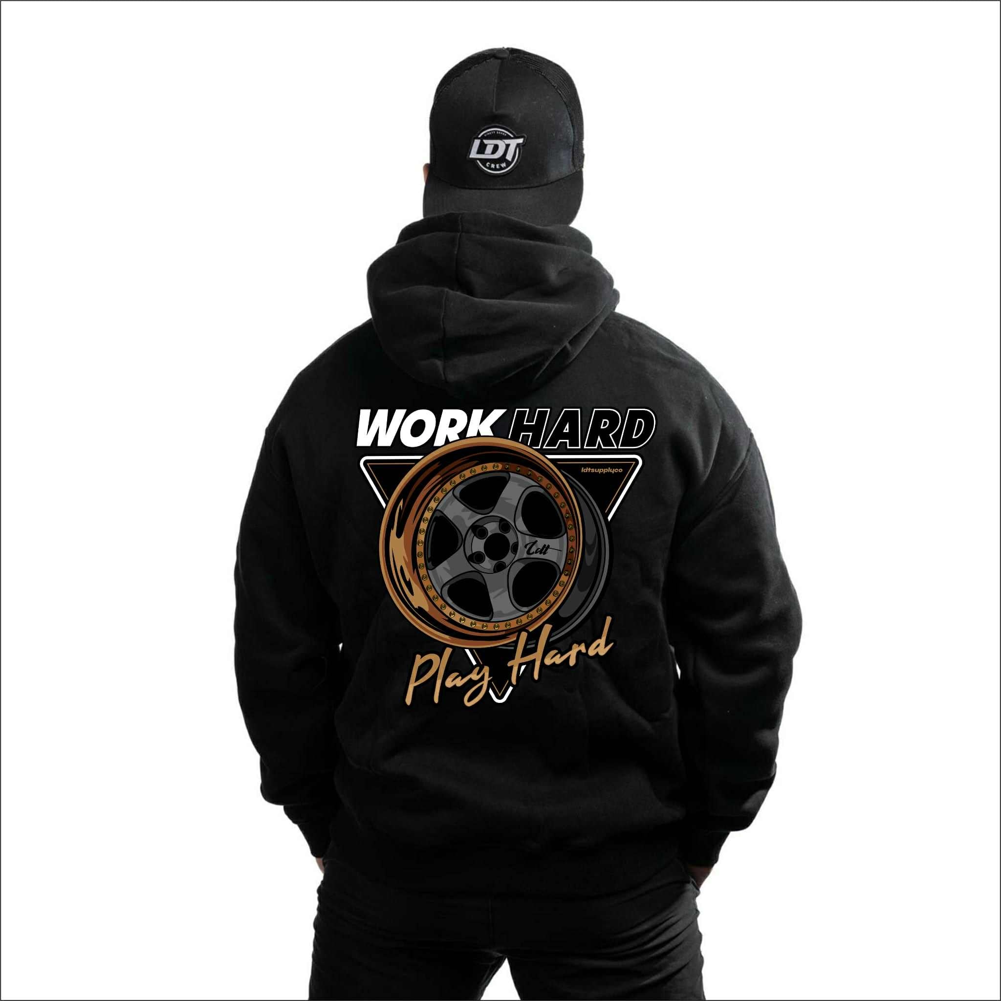 Coton ouaté '' work hard play hard ''