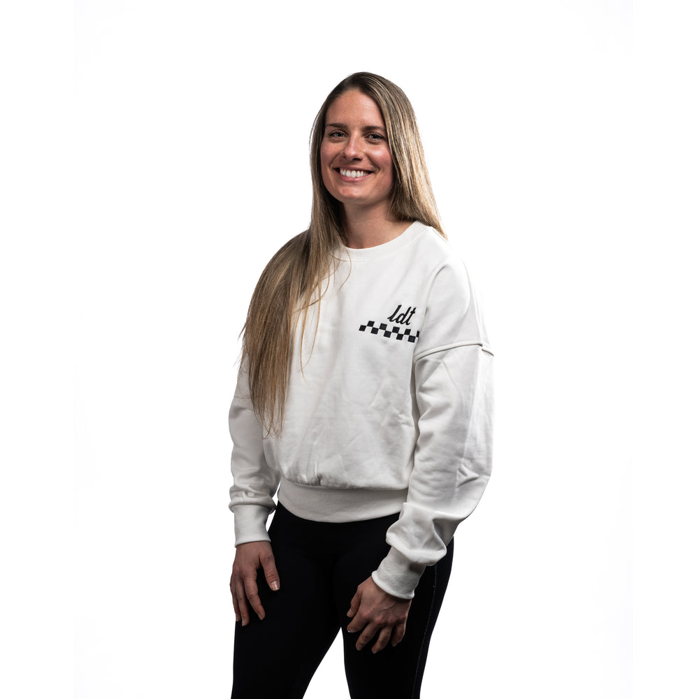 Women's Cropped Hoodie – White
